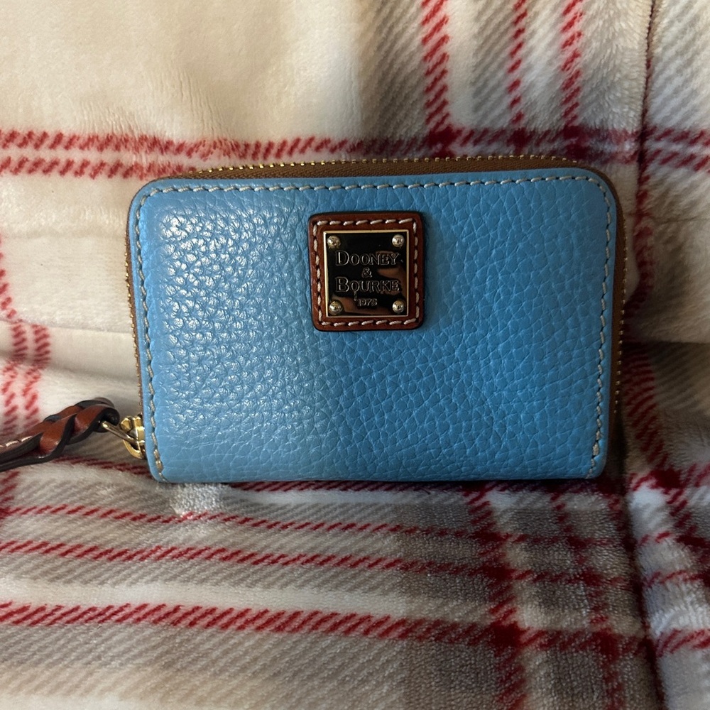 Dooney & Bourke Sky Blue Leather Wallet